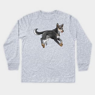 Dog - Carolina Dog - Tri-Color Kids Long Sleeve T-Shirt